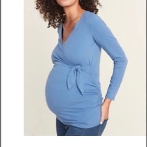 Maternity wrap tie front